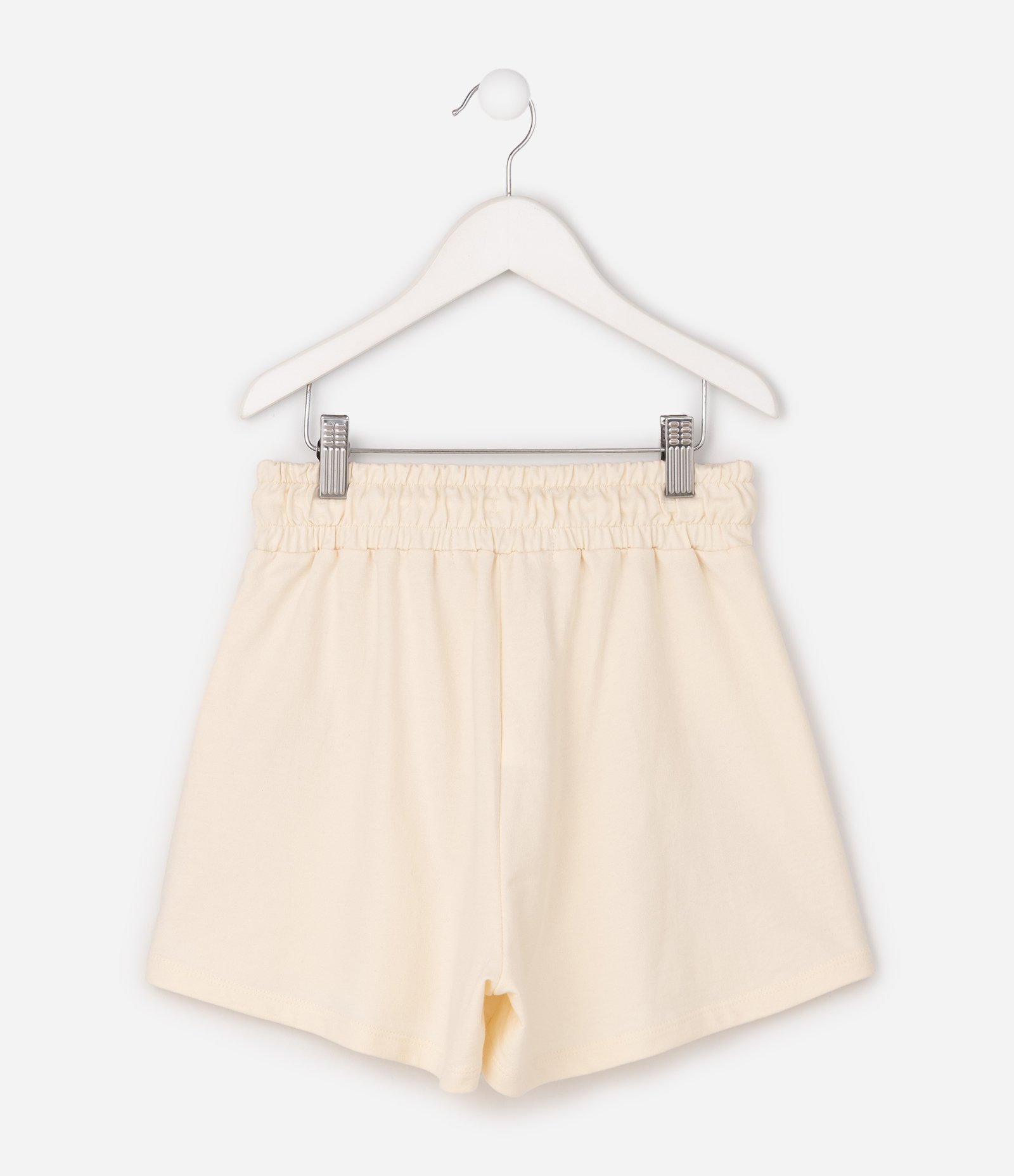 Short Infantil  em Algodão com Estampa de Cerejas e Glitter - Tam 5 a 14 Anos Bege 3
