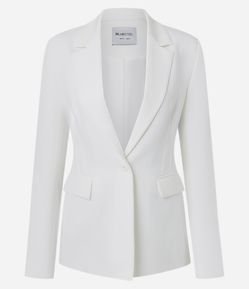 Blazer Acinturado em Alfaiataria com Bolsos