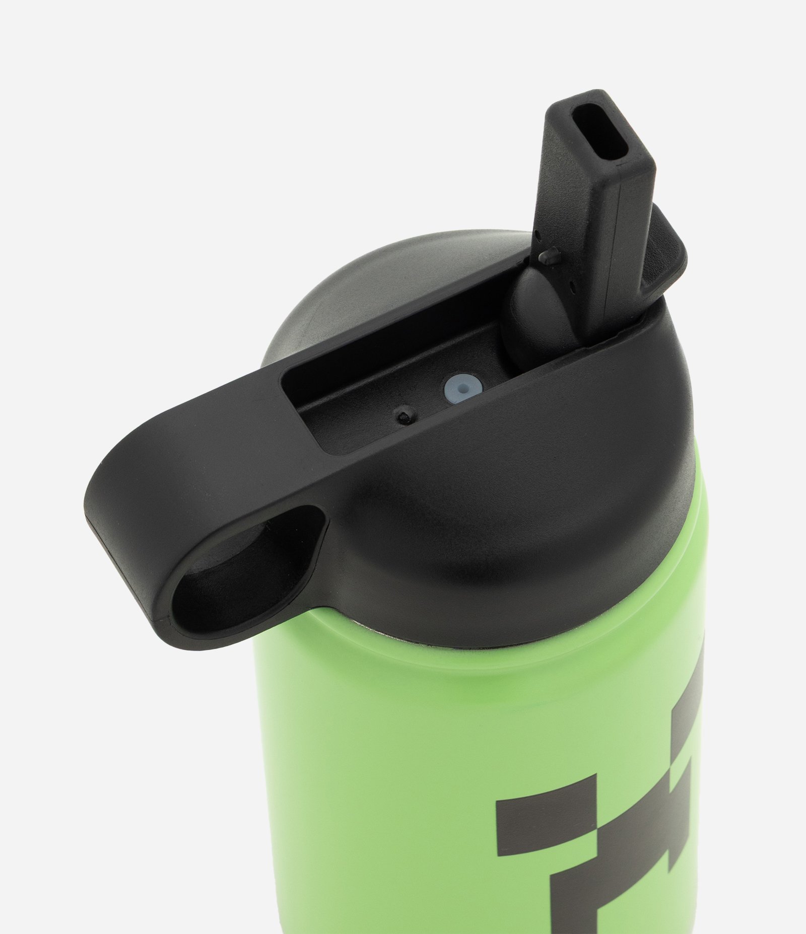 Garrafa Térmica em Metal com Estampa Temática Minecraft 360ml Verde 2
