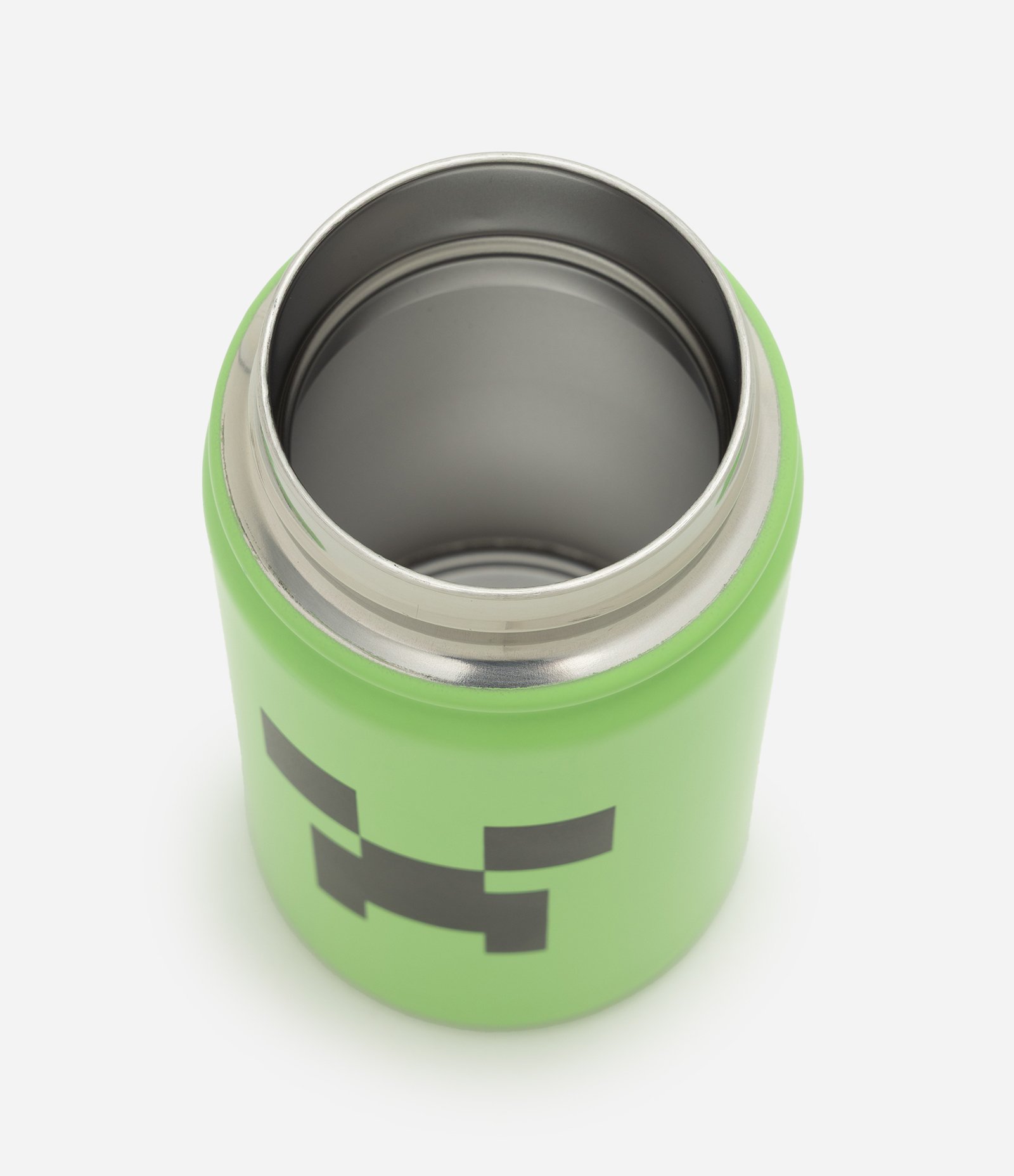 Garrafa Térmica em Metal com Estampa Temática Minecraft 360ml Verde 4