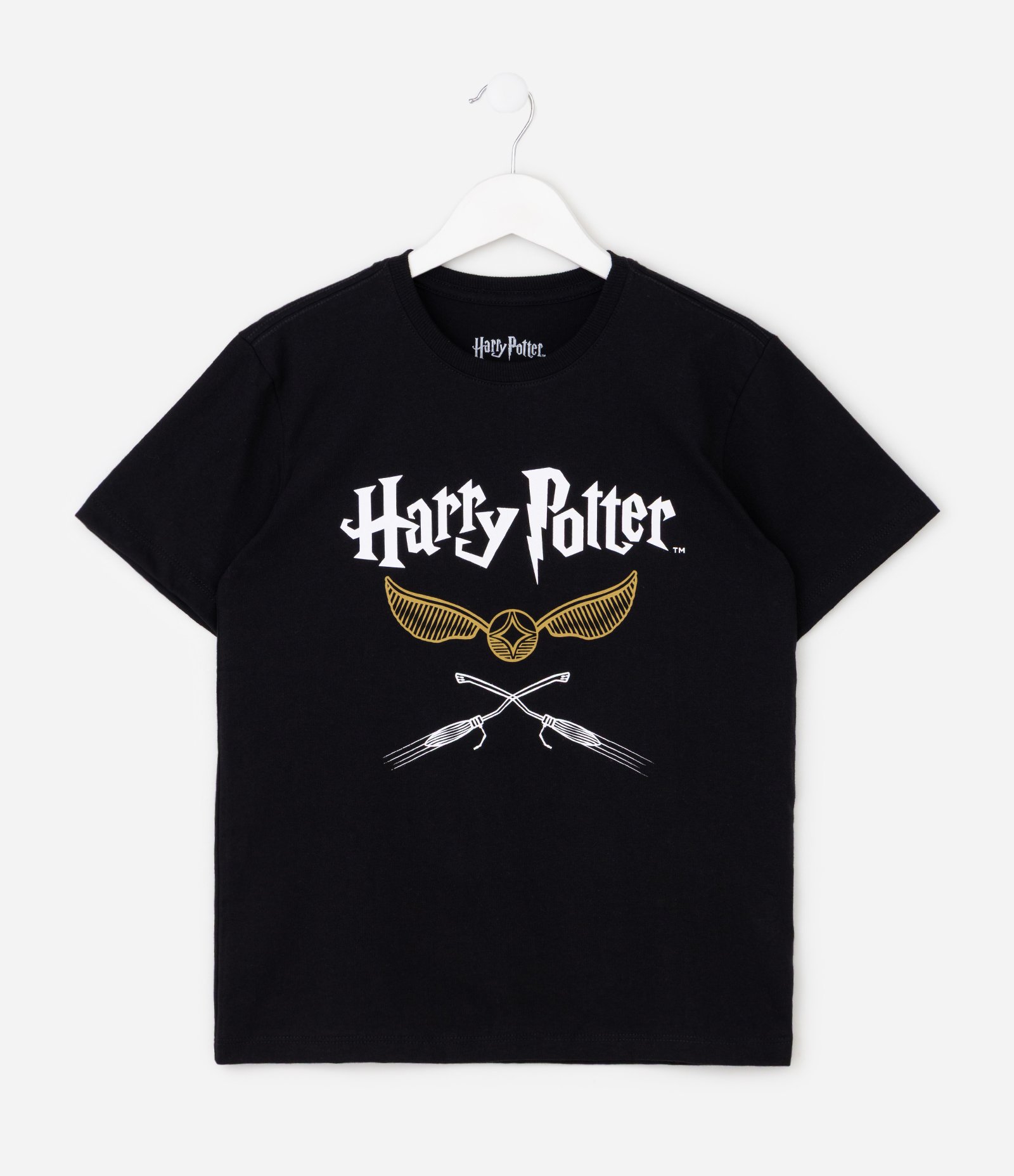 Camiseta Infantil em Algodão com Estampa Harry Potter – Tam 5 a 14 Anos Preto 2