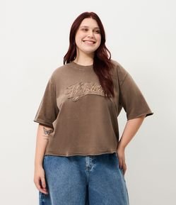 Blusa Moletinho Western Bordada Curve & Plus Size