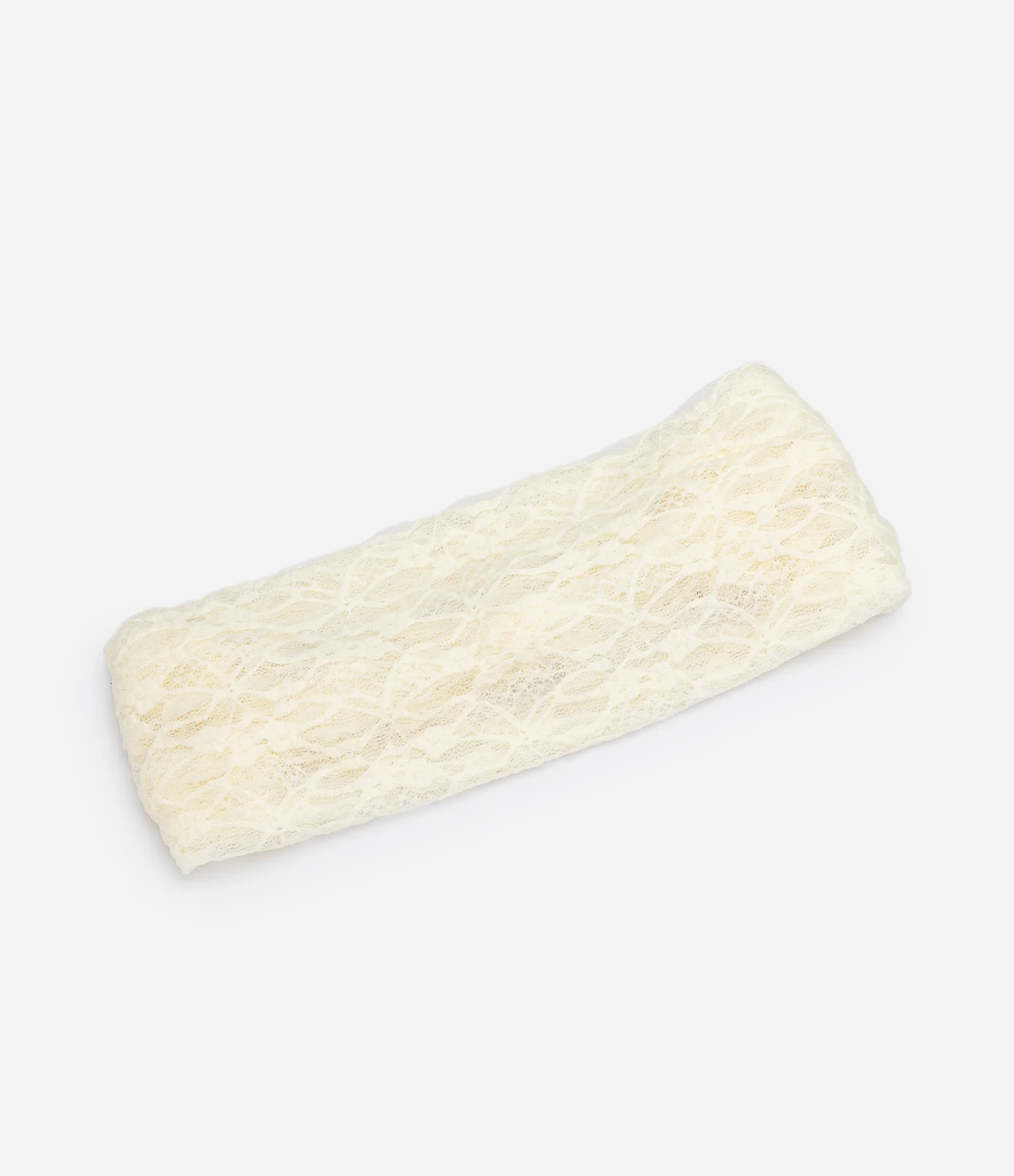 Bandana em Renda com Elástico Off White 1