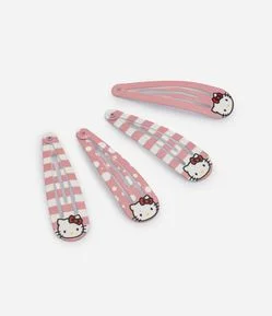 Kit 4 Presilha De Cabelo Infantil Hello Kitty - Tam Único