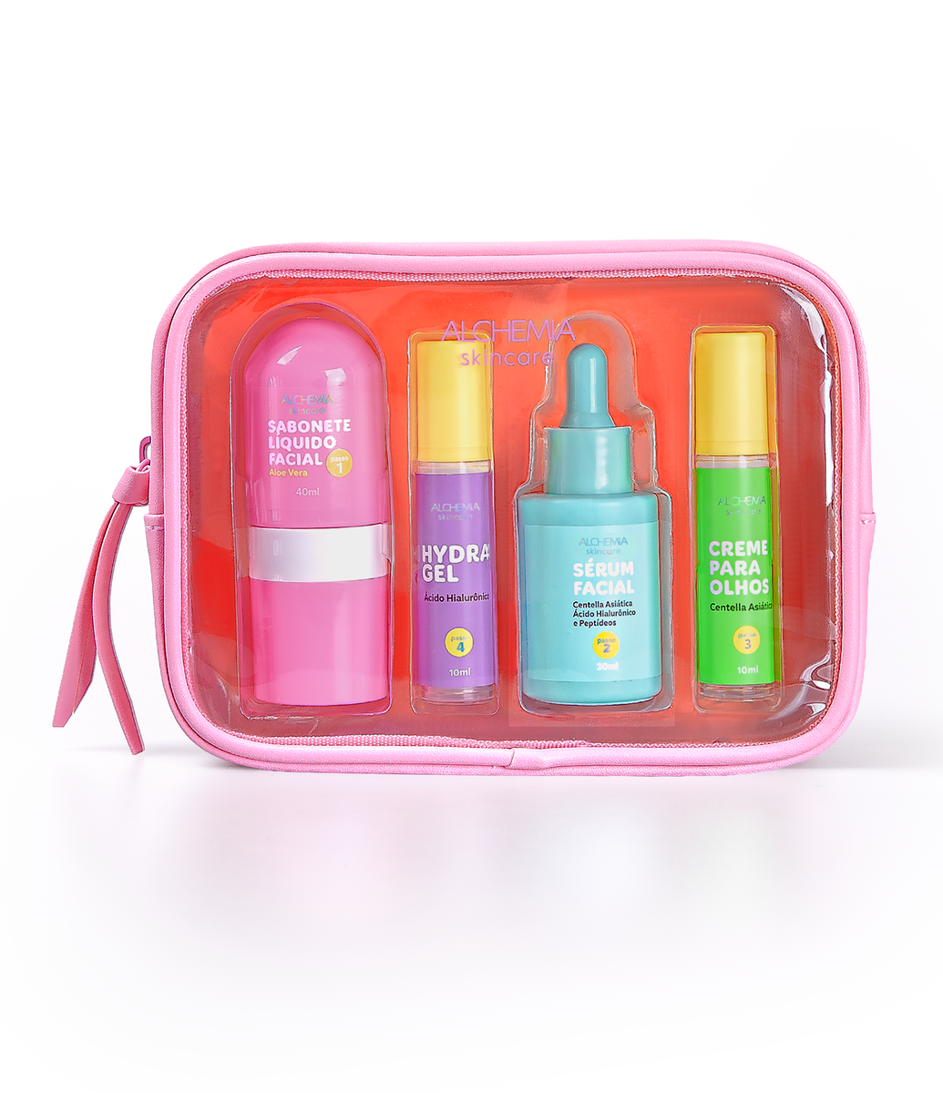 Kit Hidratação com Necessaire + Sabonete Liquido Facial 40ml +