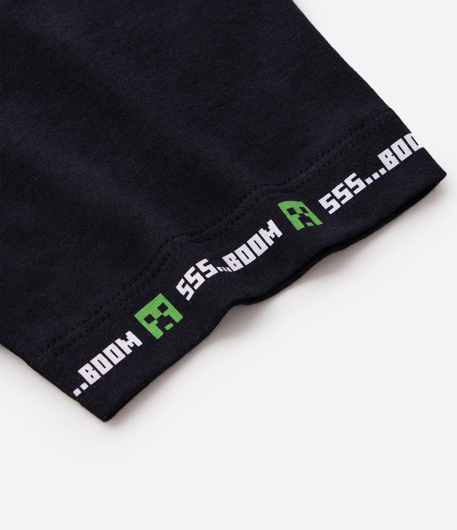 Camiseta Infantil em Algodão com Estampa Minecraft - Tam 5 a 14 Anos Preto 4