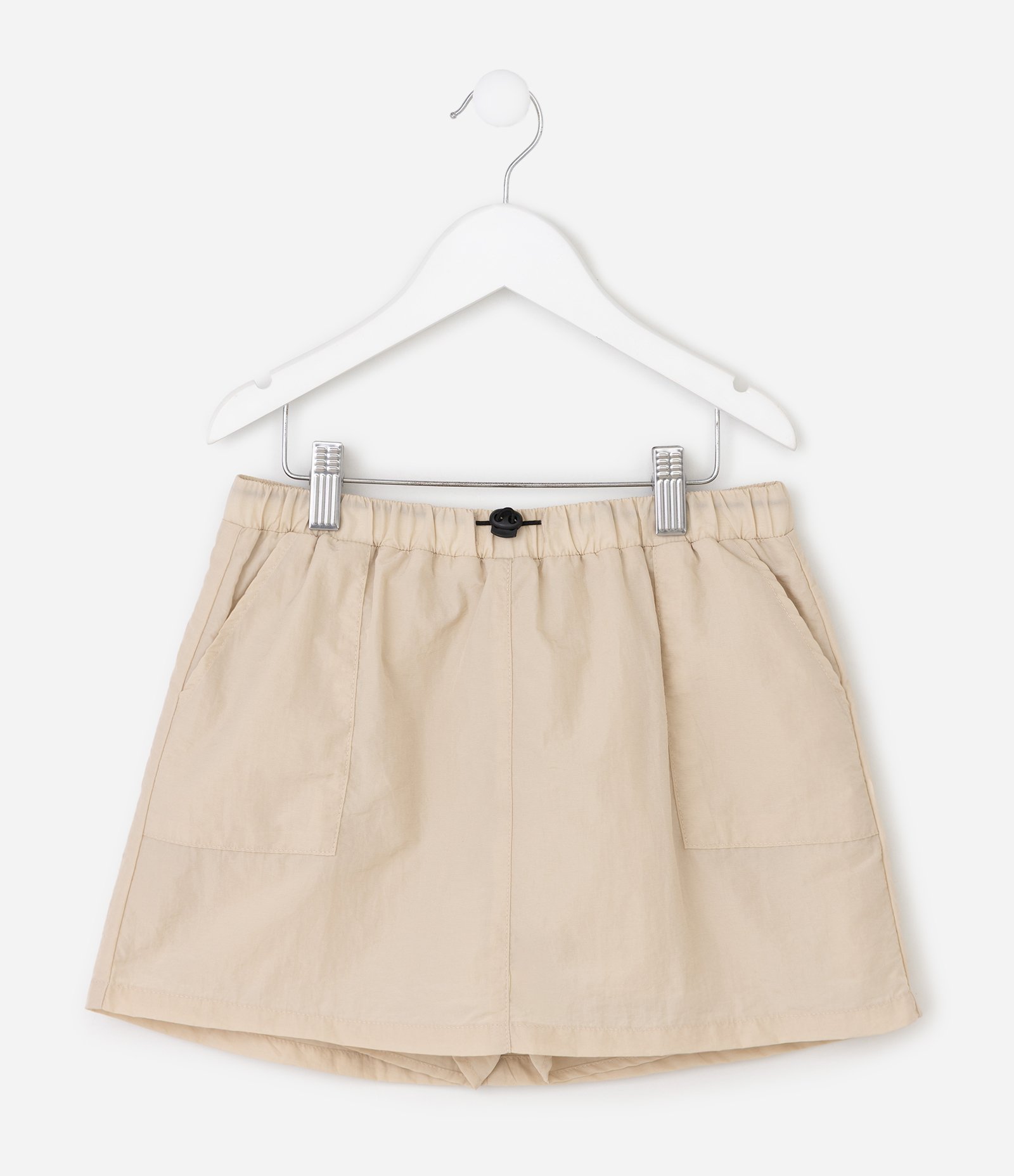 Short Saia Infantil em Microfibra Bege 2