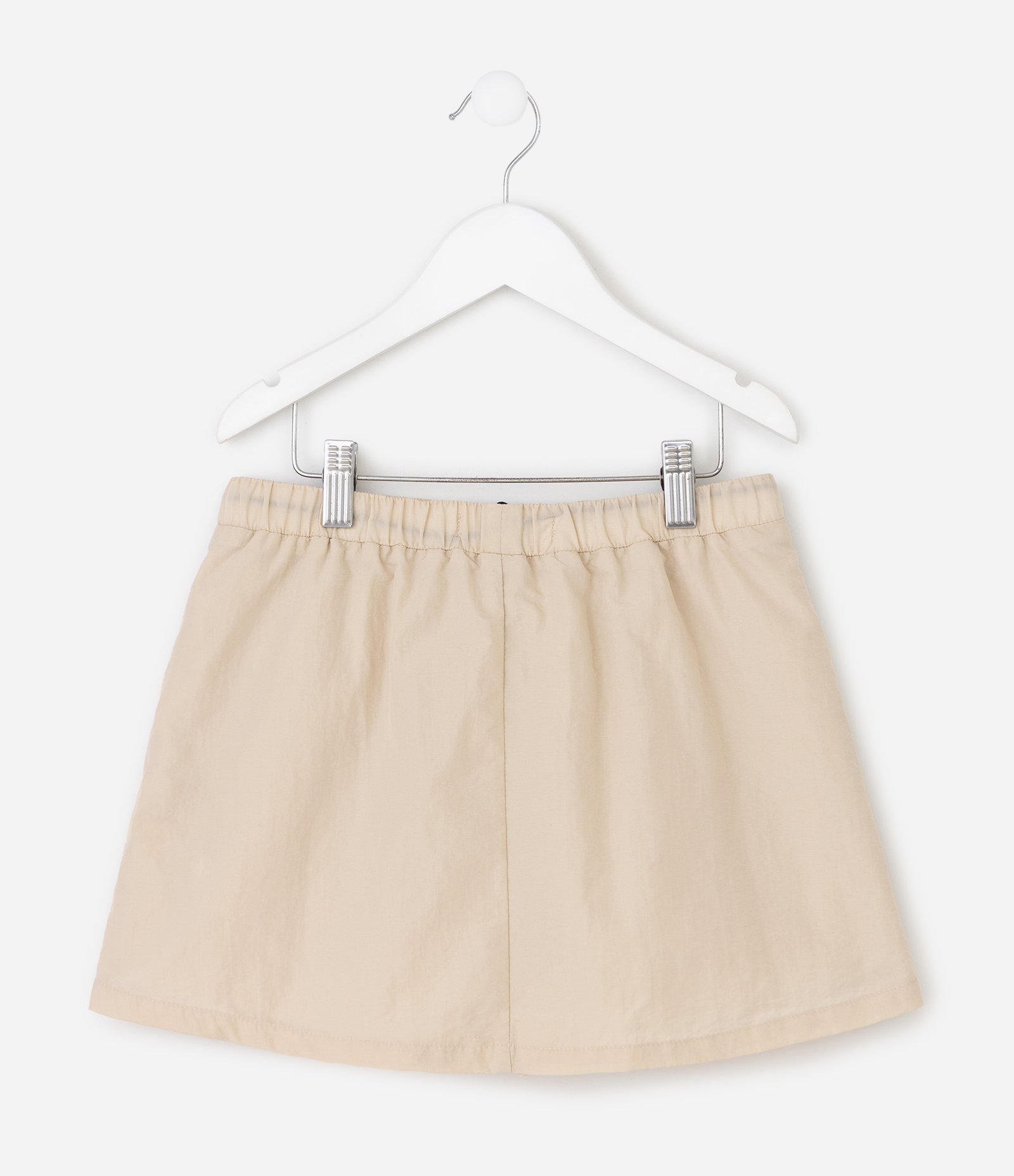 Short Saia Infantil em Microfibra Bege 3