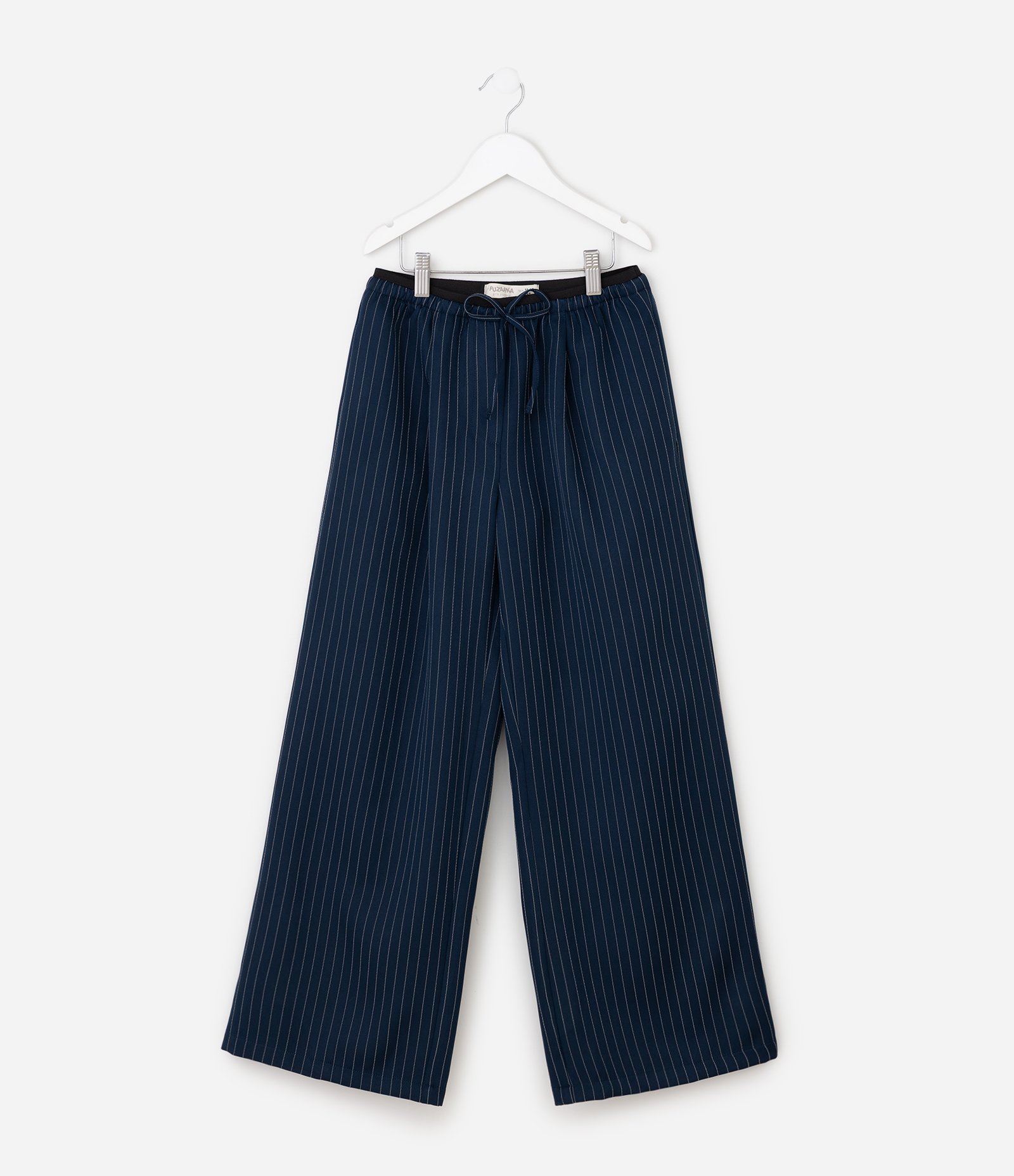 Calça Wide Infantil em Alfaiataria com Risca de Giz – Tam 5 a 16 Anos Azul Marinho 7