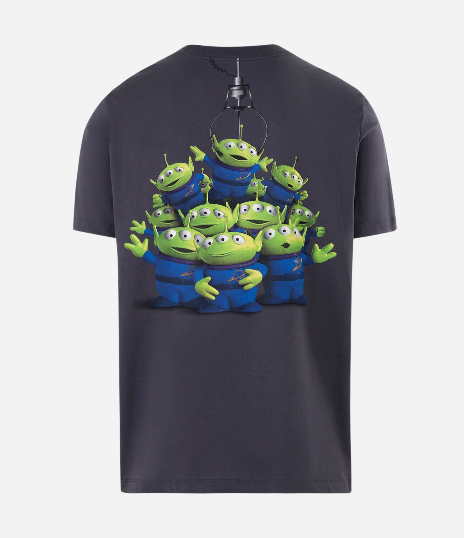 Camiseta Comfort em Algodão com Estampa Toy Story Alien Preto Chumbo 6