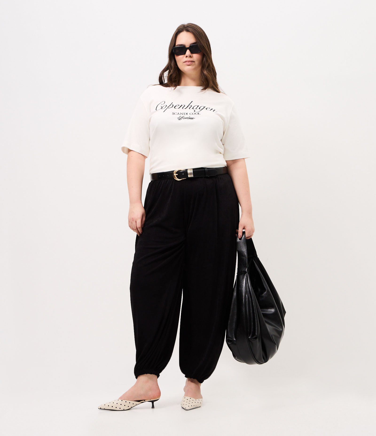 Cinto PU com Argolas Bicolor Curve & Plus Size Preto 4