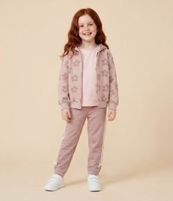 Calça Jogger Infantil com Recortes e Laços – Tam 1 a 6 Anos