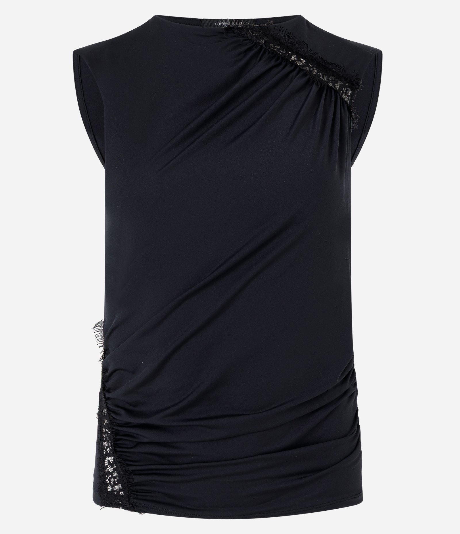 Blusa em Microfibra com Detalhe em Renda na Alça Preto 6