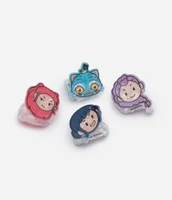 Kit 4 Presilha Infantil De Cabelo Guerreiras do Kpop - Tam Único