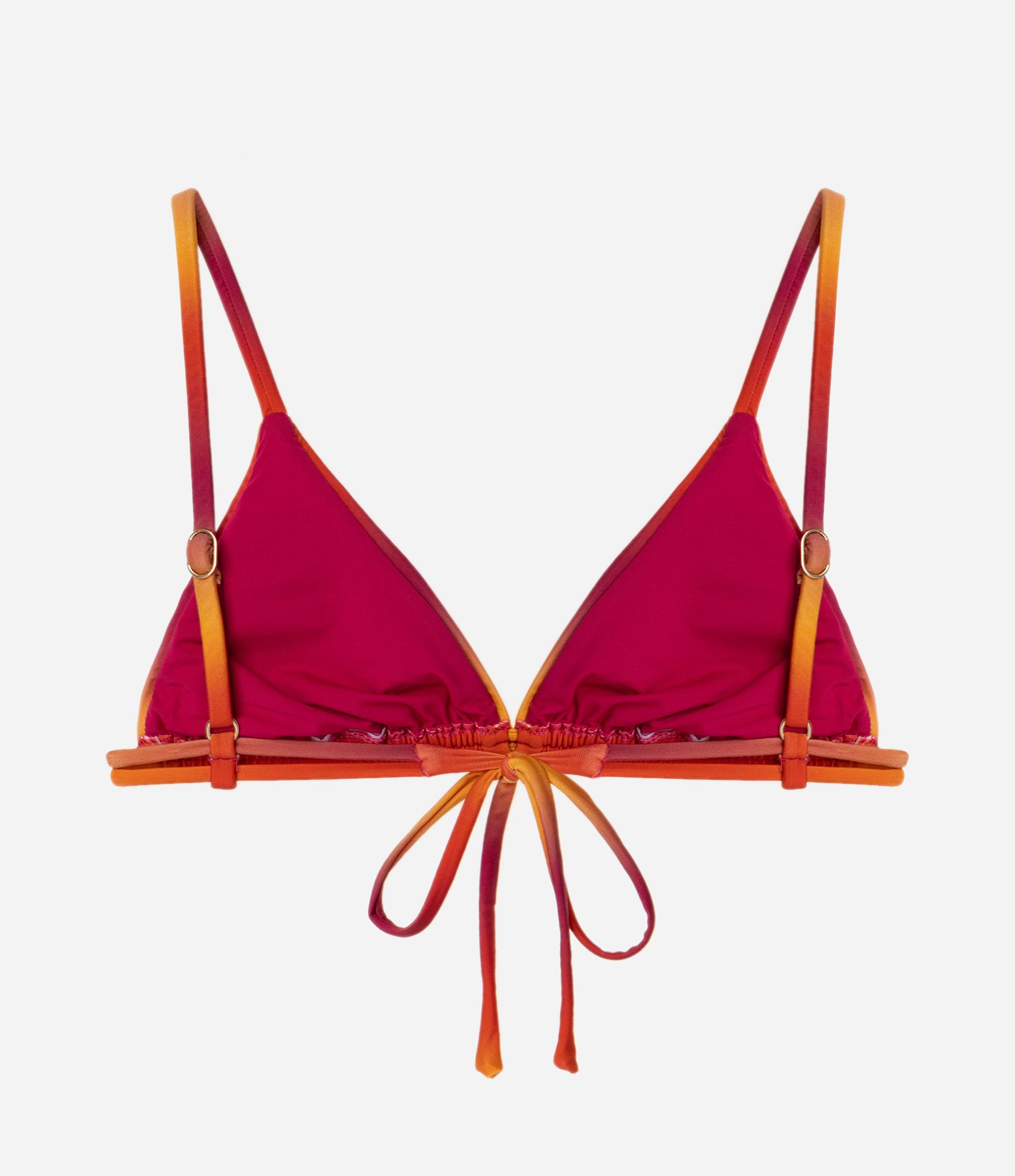 Biquíni Top Cortininha em Microfibra com Estampa Tie Dye Rosa/Laranja 2