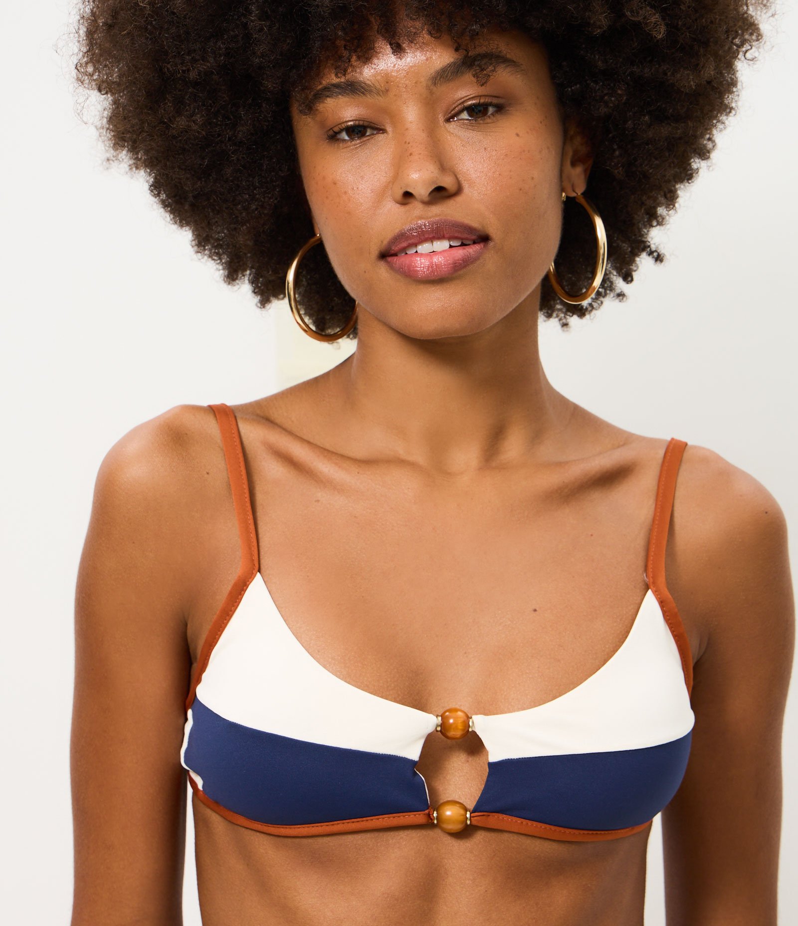 Biquíni Top Camisetinha em Microfibra com Estampa Color Block Azul 3