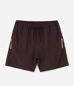 Bermuda Esportiva com Laser Cut e Print Lateral