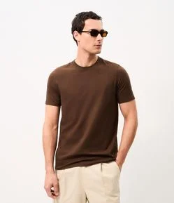 Camiseta Slim em Algodão