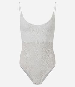 Body de Alcinha em Renda Texturizada
