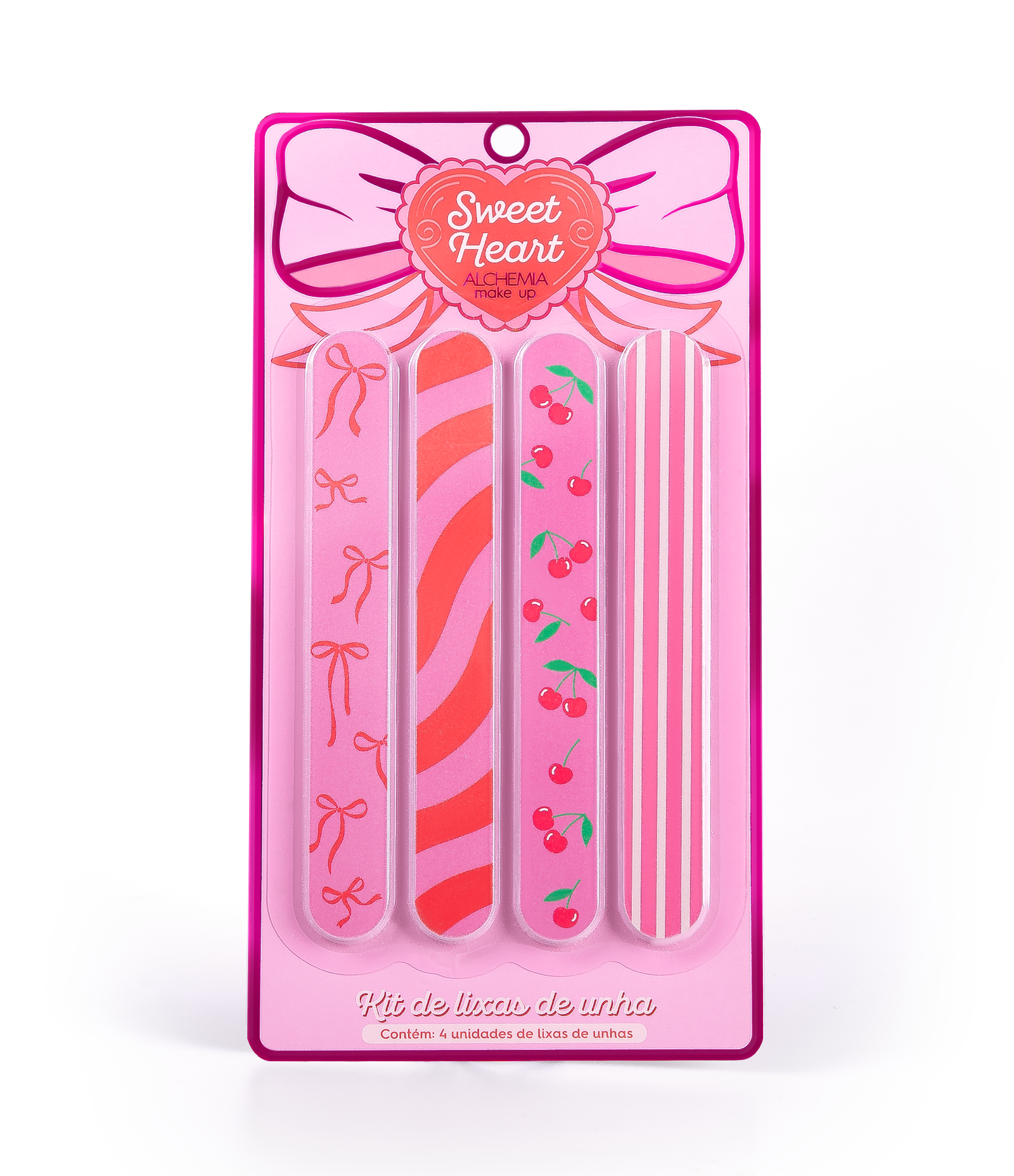 Kit Alchemia com 4 lixas de unhas Sweet Heart KIT 1