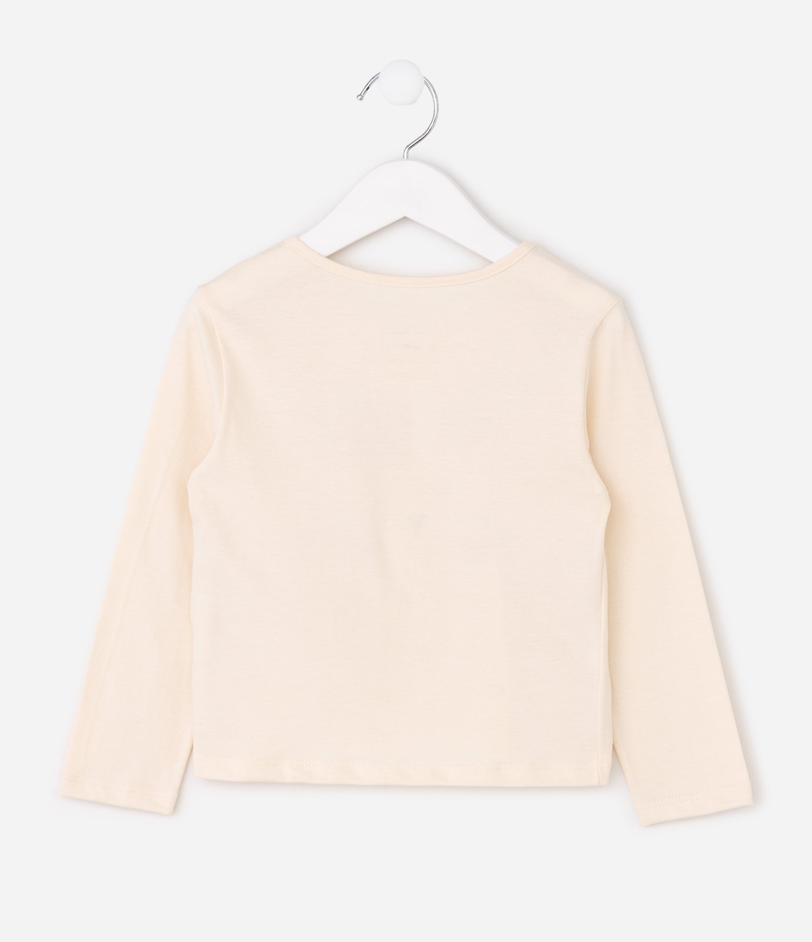 Blusa Infantil em Algodão com Estampa Coelhinha - Tam 1 a 6 Anos Bege 2