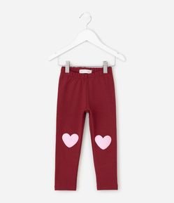 Calça Infantil Legging com Coração nos Joelhos – Tam 1 a 6 Anos