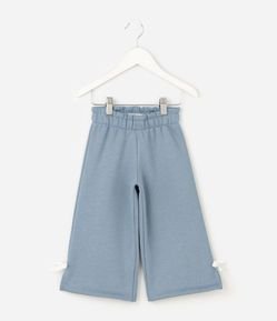 Calça Infantil Wide com Laço Aplicado na Barra – Tam 1 a 6 Anos
