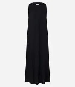 Vestido Midi em Piquet com Bolsos