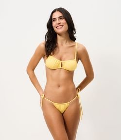 Biquíni Calcinha Lacinho em Microfibra Texturizada