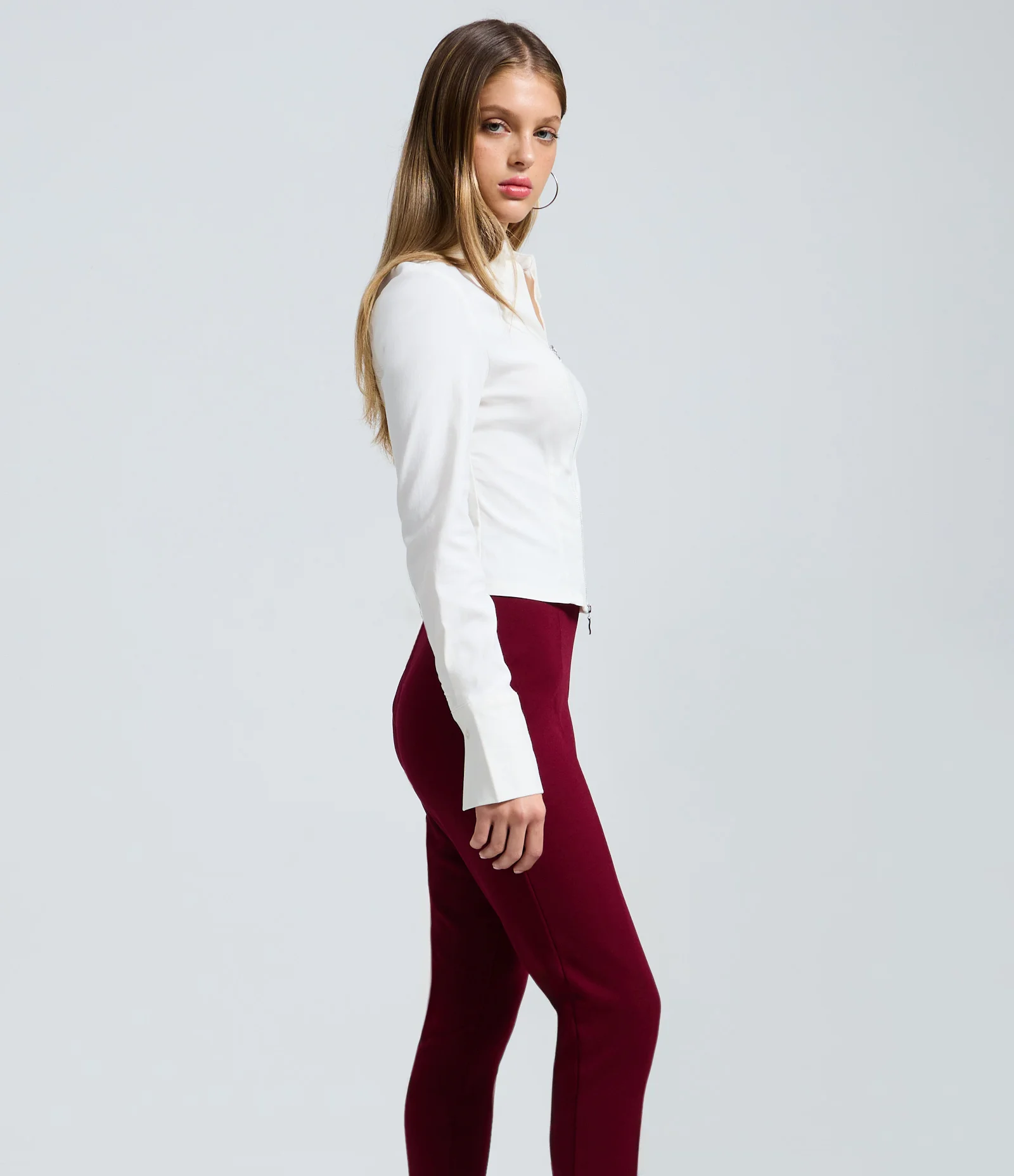 Calça Legging em Crepe com Pezinho Vermelho 2