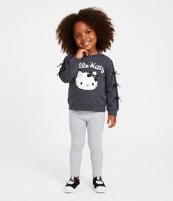 Moletom Comfort Hello Kitty com Laços - Tam 1 a 6 Anos