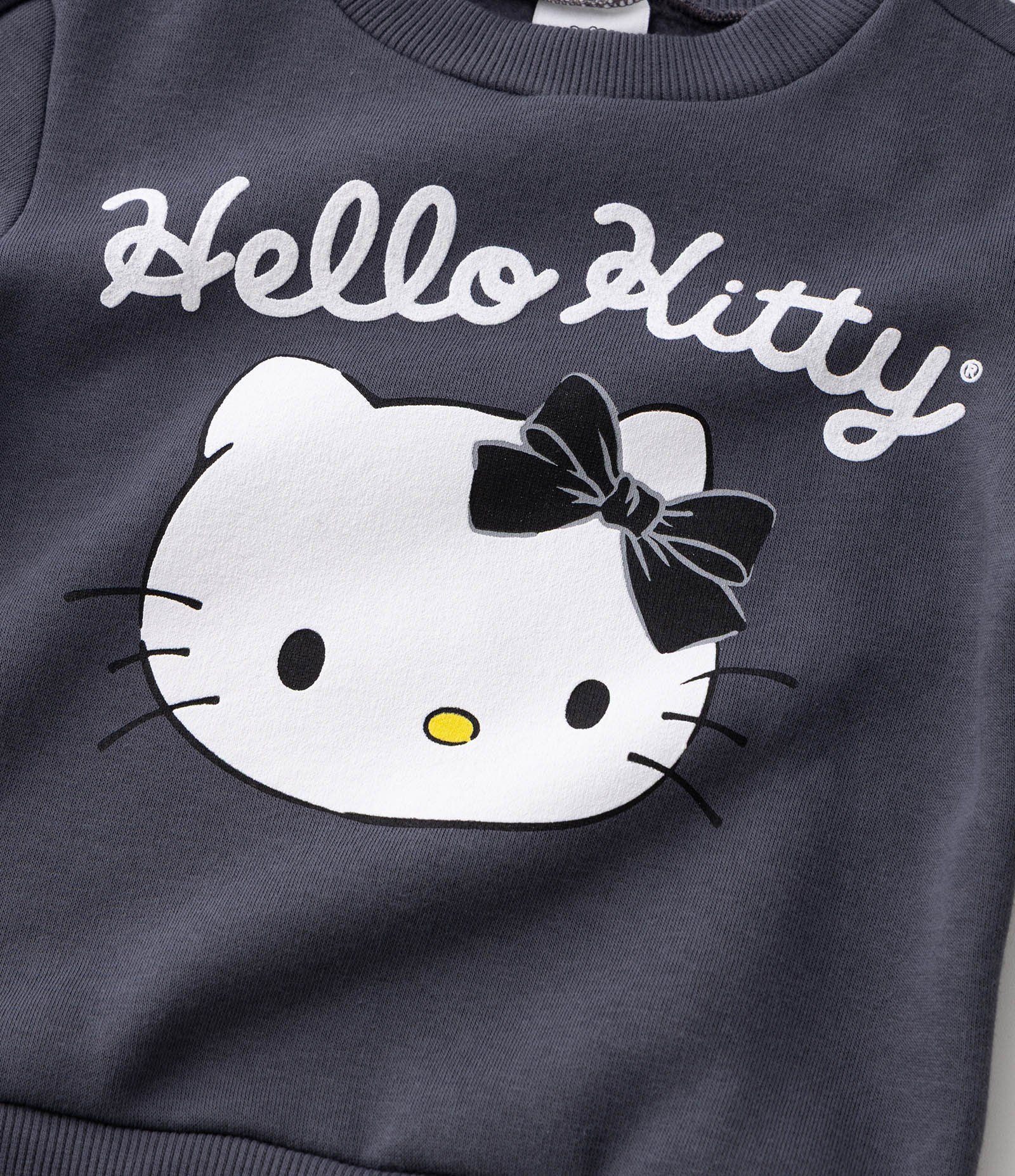 Moletom Comfort Hello Kitty com Laços - Tam 1 a 6 Anos Cinza 4