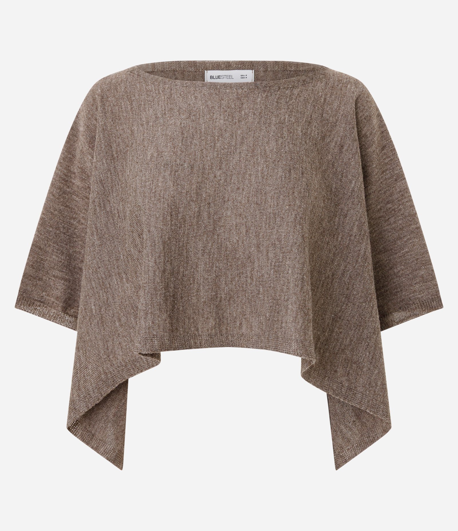 Blusa em Tricô com Manga Morcego Marrom 1