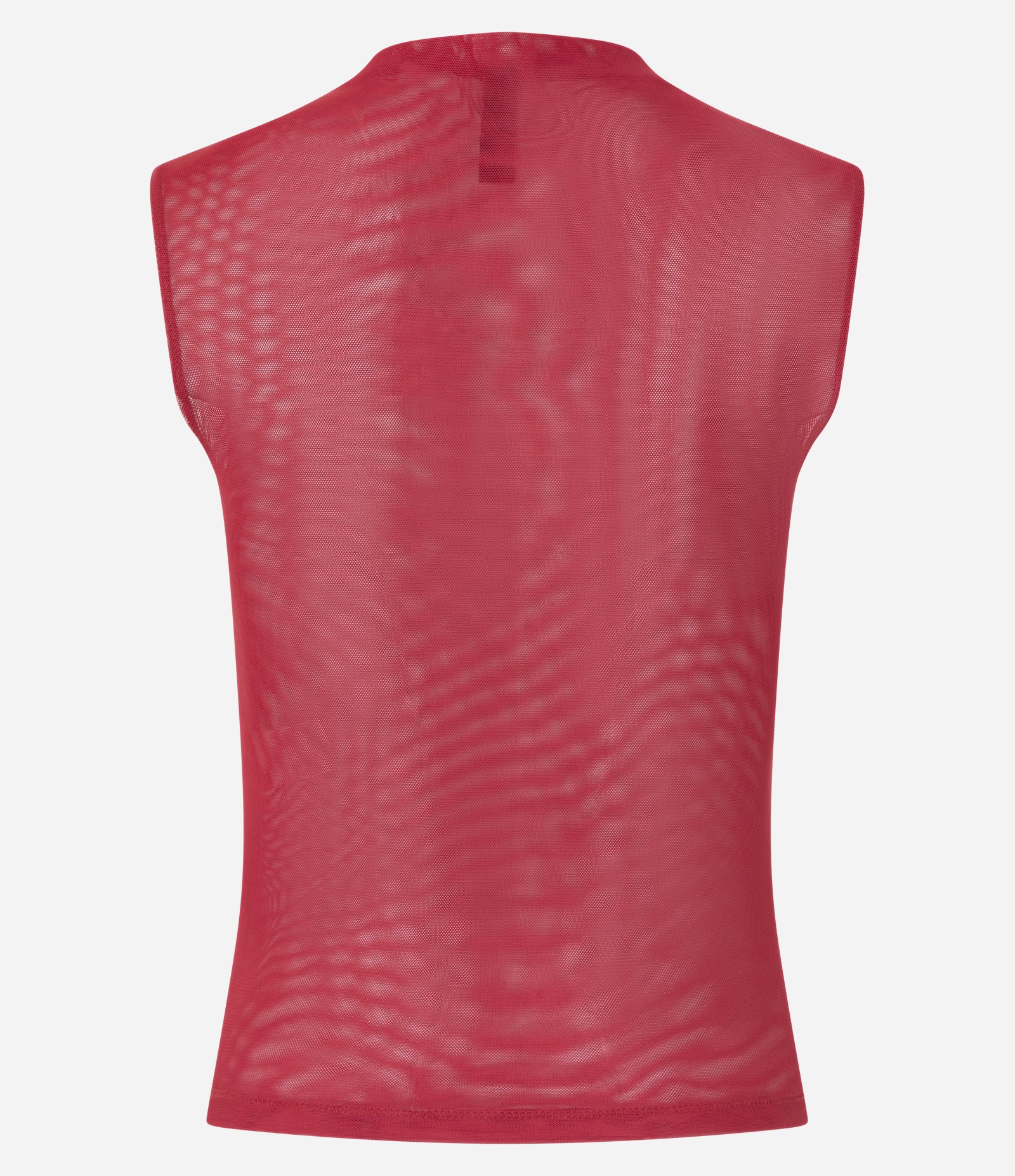 Blusa em Tule com Modelagem Assimétrica e Drapeado no Ombro Vermelho 7