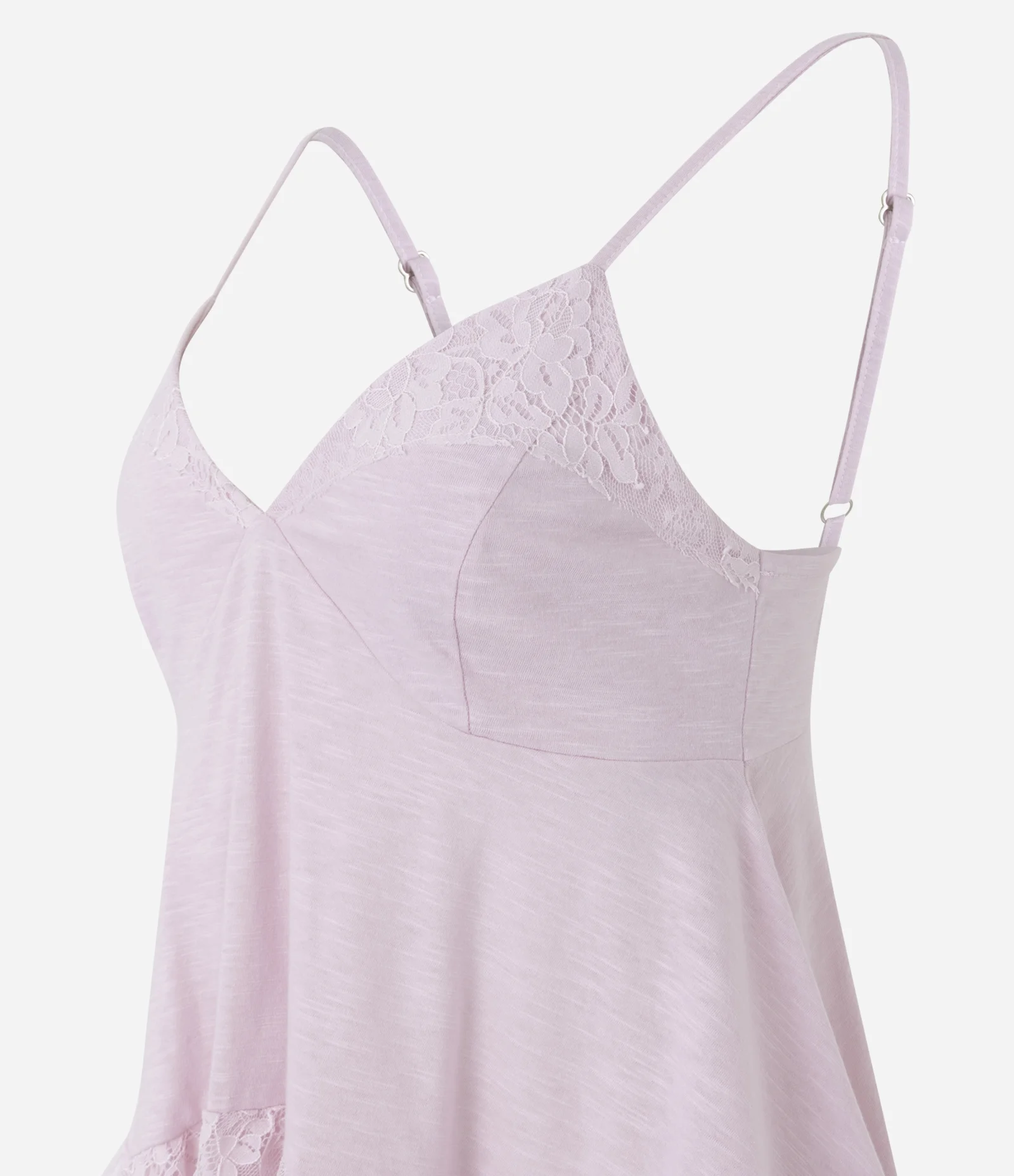 Blusa de Alcinha em Flame com Barra em Camadas e Detalhe em Renda Rosa 6