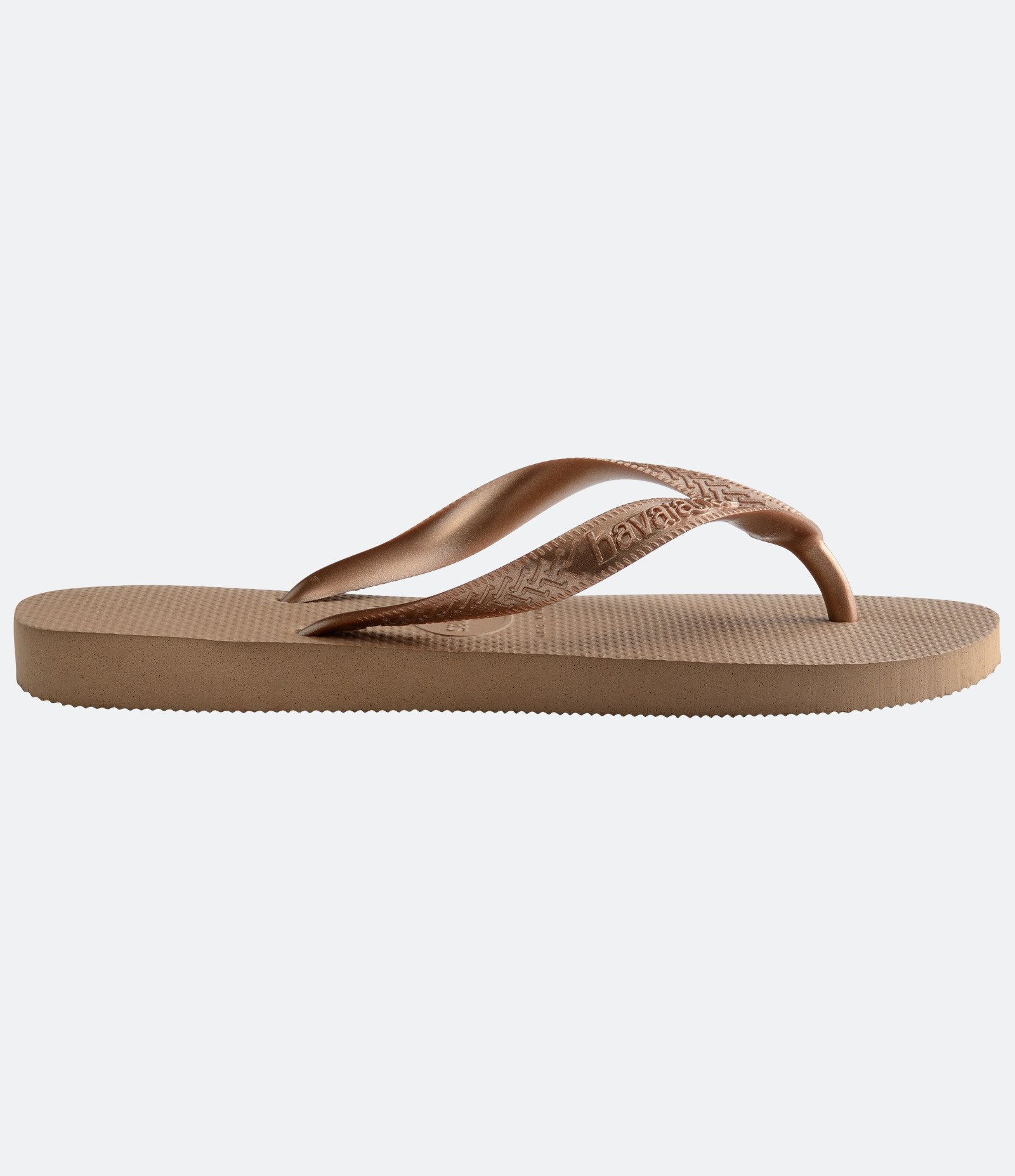 Chinelo Emborrachado Havaianas com Tiras Metalizadas Bege 4