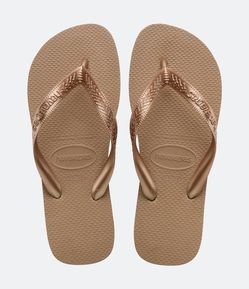 Chinelo Emborrachado Havaianas com Tiras Metalizadas