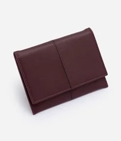Carteira Envelope Pequena em PU com Pesponto