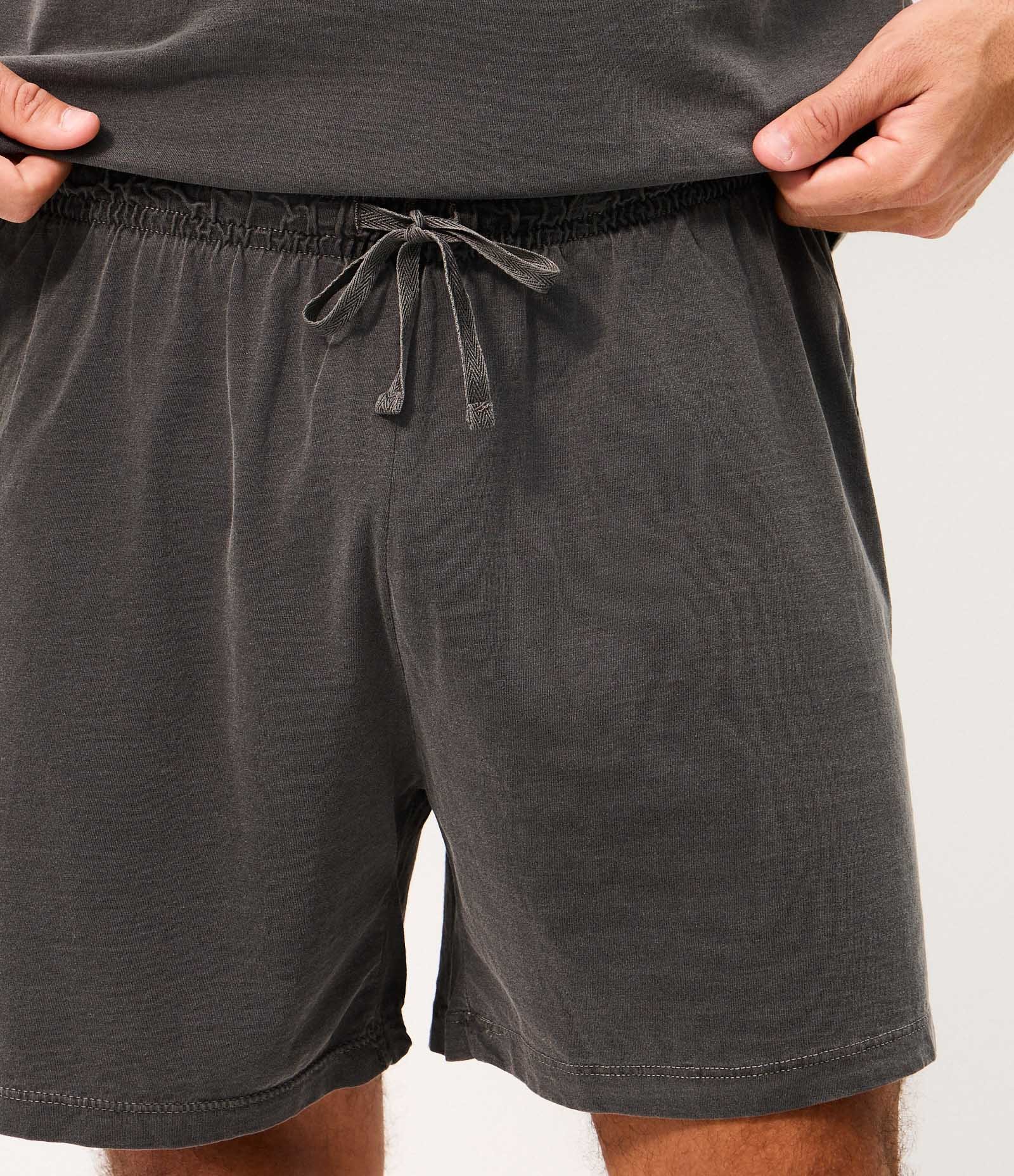 Pijama Curto Boxy em Algodão Preto 4