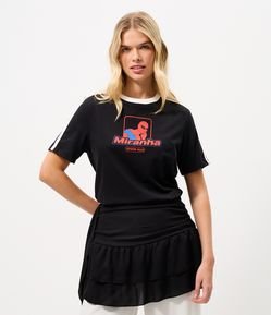 Camiseta em Algodão com Estampa Homem Aranha e Lettering Miranha