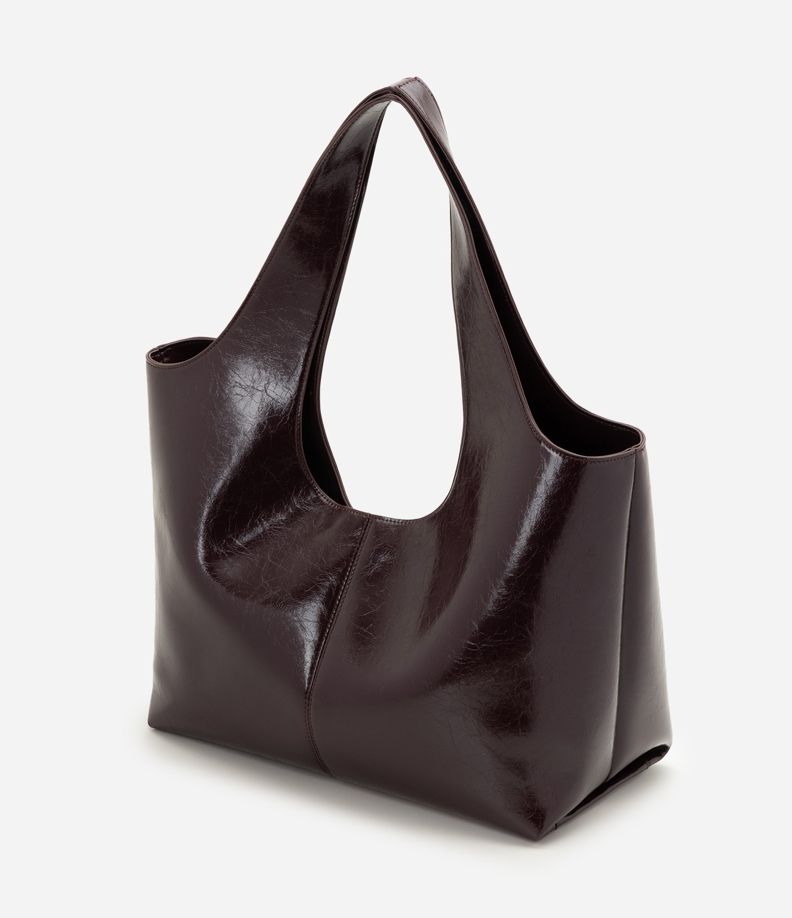 Bolsa Shopper Grande em PU com Alça Larga Marrom 4