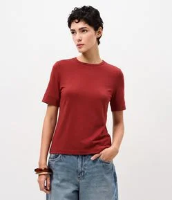 Blusa em Viscolycra com Decote Canoa