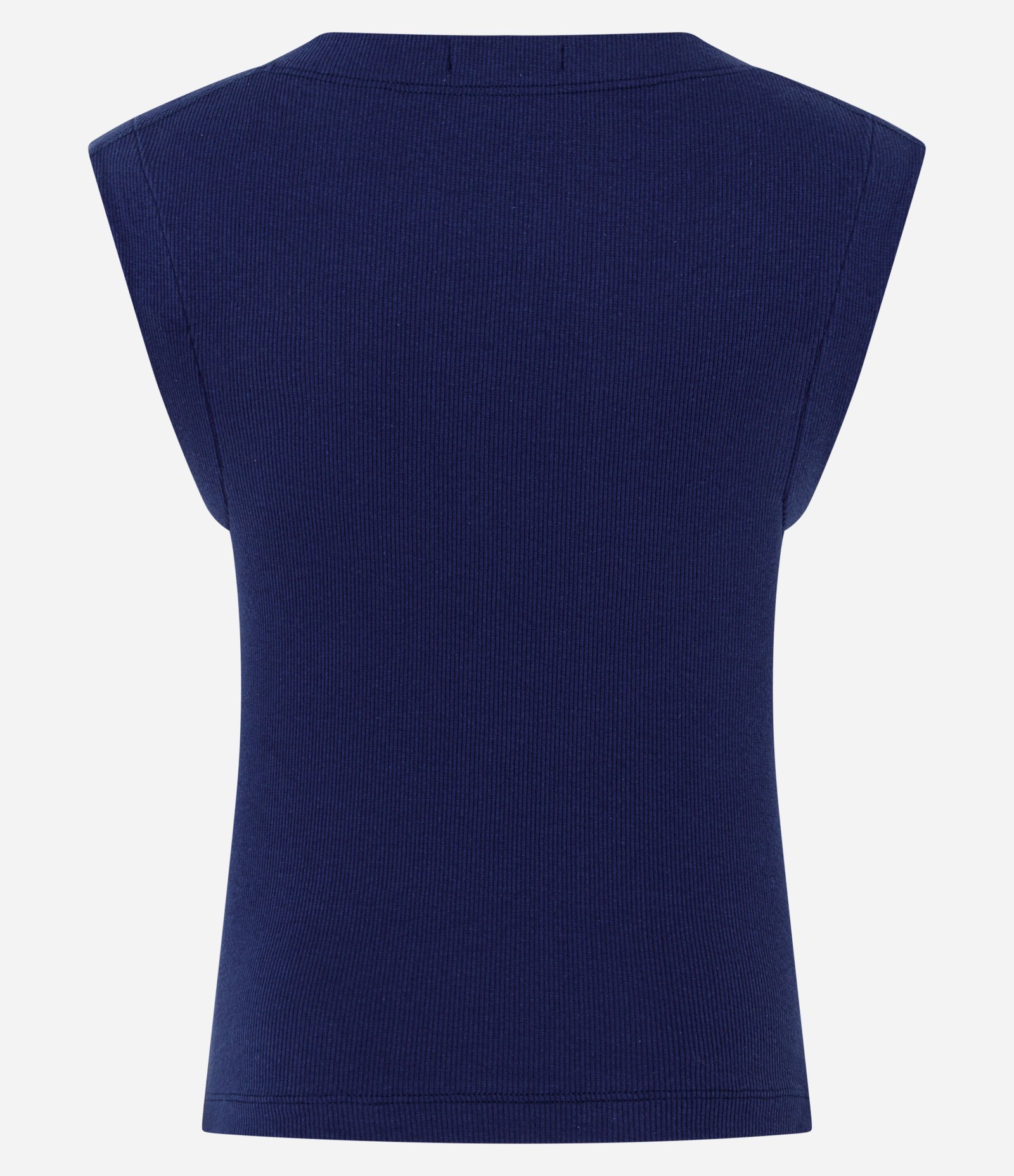 Blusa em Algodão com Gola Canoa Azul Escuro 6