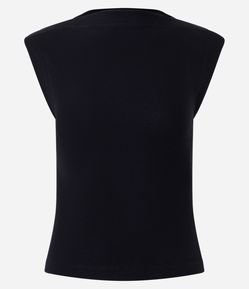 Blusa em Algodão com Gola Canoa