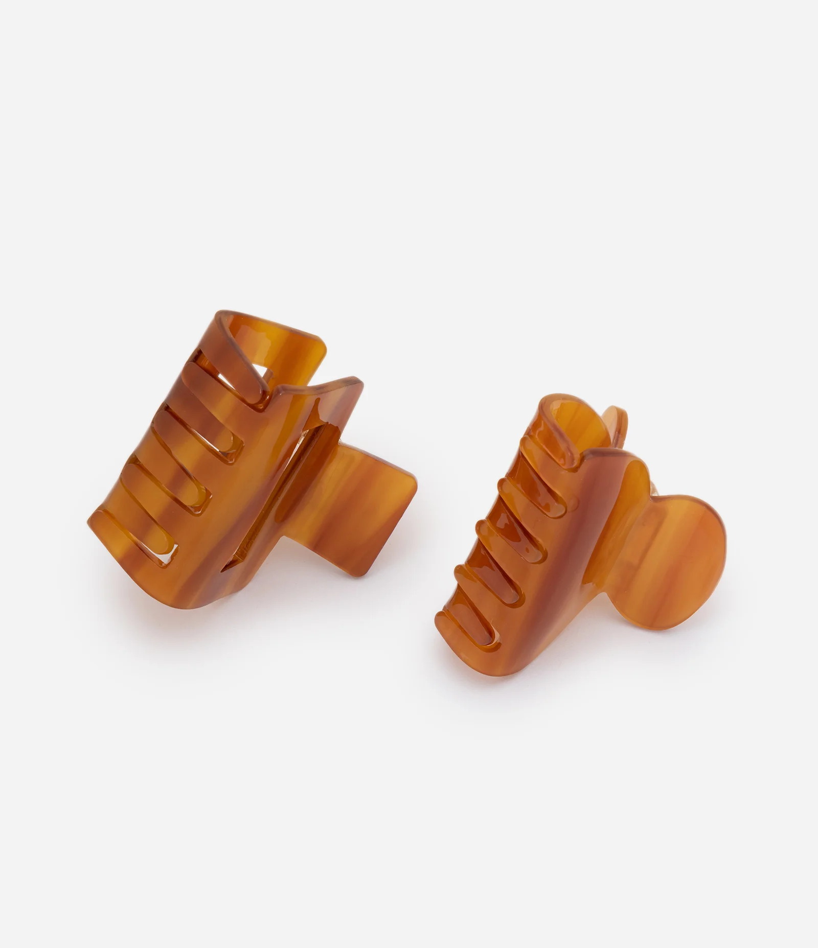 Kit de 02 Piranhas de Cabelo com Formatos Geométricos Marrom 2