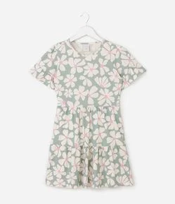 Vestido Marias Infantil com Estampa Floral e Recorte – Tam 5 a 16 Anos
