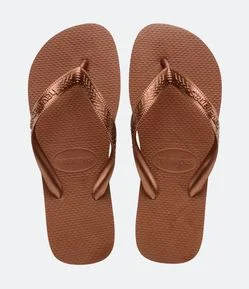 Chinelo Emborrachado Havaianas com Tiras Metalizadas