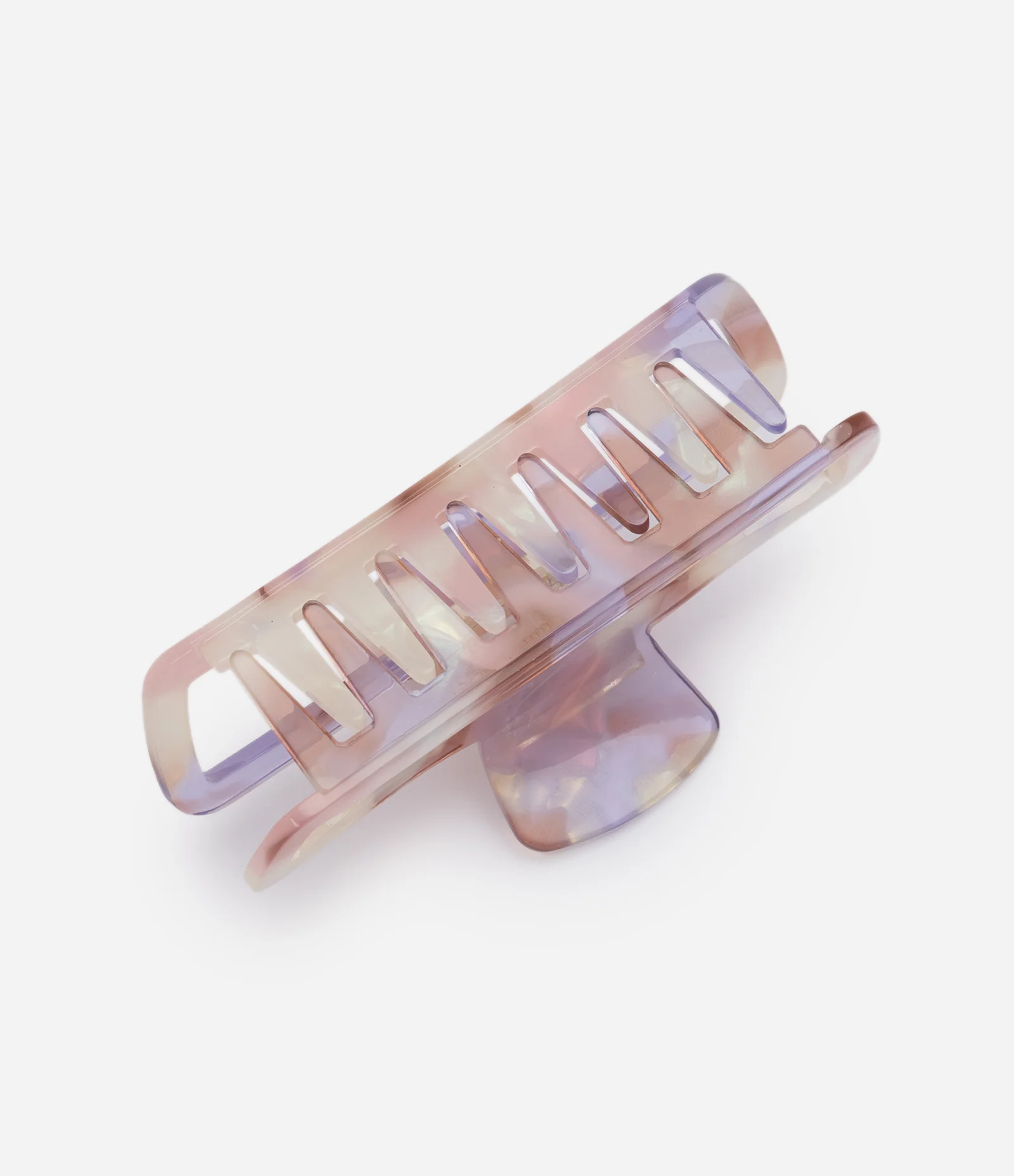 Piranha de Cabelo Retangular com Efeito Marmorizado Multicores 2