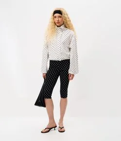 Calça Legging Capri Poá