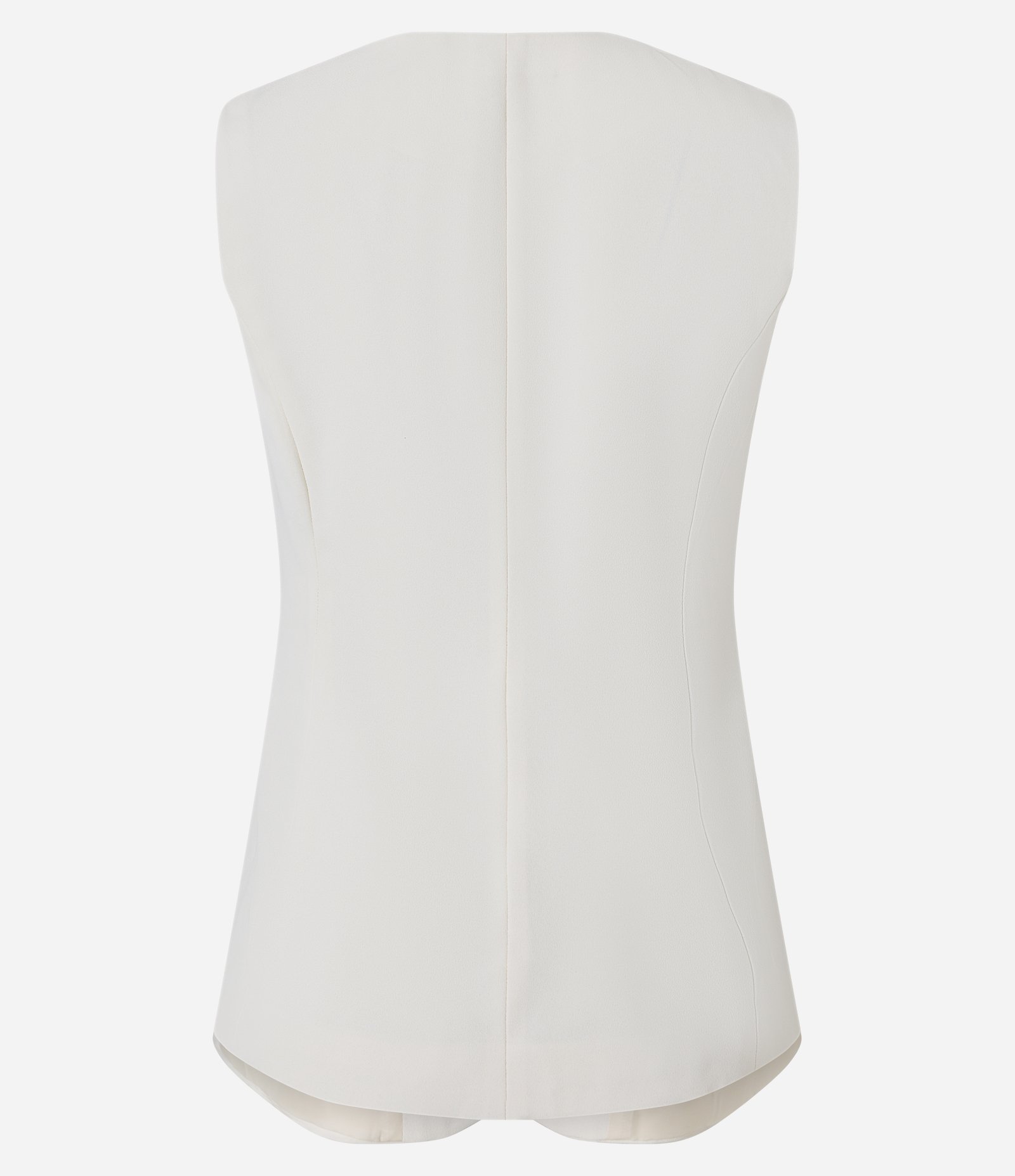 Colete em Crepe com Decote Redondo e Botões Off White 6